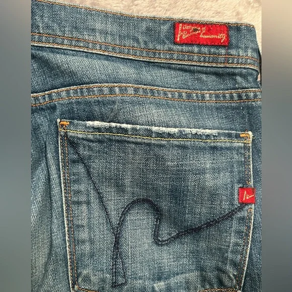 Citizens Of Humanity Ingrid Stretch Jeans Flared Blue Low Waist Womens Sz 31x30 - Picture 5 of 8